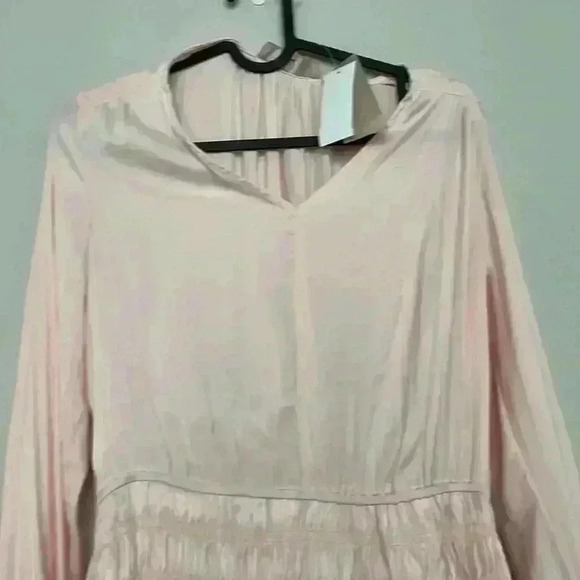 PHILOSOPHY- Pink Satin Smocked Blouse Sz Small New with tags - Picture 10 of 10